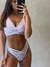 Conjunto bralette top y colaless en tul y puntilla en internet