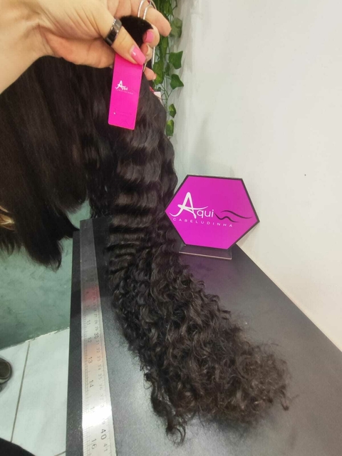 Cabelo Indiano Cacho Caipira 75cm (100g) - comprar online