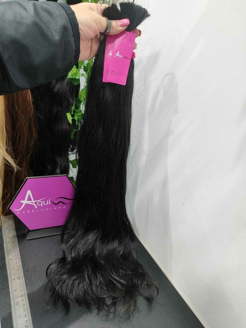 Cabelo Indiano Ondulado Natural PREMIUM 75cm (100g) - comprar online