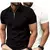 Camisetas Polo ziper Masculina Manga Curta Malha Canelada