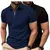 Camisetas Polo ziper Masculina Manga Curta Malha Canelada - Greco