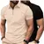 Camisetas Polo ziper Masculina Manga Curta Malha Canelada - comprar online