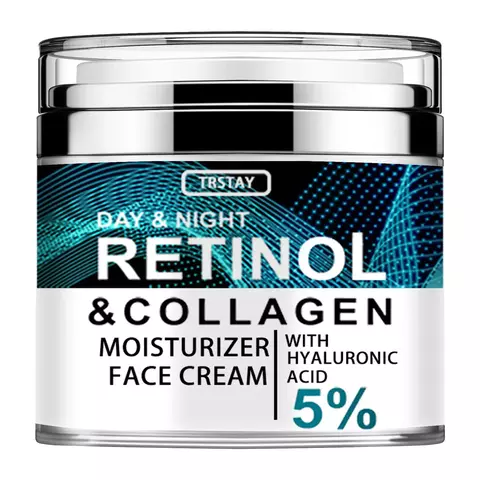 Creme de ácido hialurônico de retinol de colágeno, creme facial de retinol e