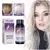 Shampoo de tintura de cabelo com fixação de cor cinza, cobertura de cabelo cin