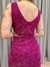 Imagem do Vestido de festa longo alça larga, com decote em V - Fucsia