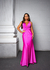 Vestido de festa longo alça torcida, decote profundo e detalhe em nó - Rosa Pink