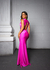 Vestido de festa longo alça torcida, decote profundo e detalhe em nó - Rosa Pink - Muzza | Vestidos de Festa para Madrinhas, Formandas e Convidadas
