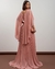 Vestido de festa longo com saia plissada e manga sobreposta - Rose - Muzza | Vestidos de Festa para Madrinhas, Formandas e Convidadas