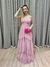 Vestido de festa longo alça, decote em V, saia em camadas - Rose - Muzza | Vestidos de Festa para Madrinhas, Formandas e Convidadas