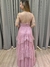 Imagem do Vestido de festa longo alça, decote em V, saia em camadas - Rose