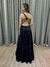 Vestido longo nula manga com costa aberta - Preto na internet