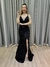 Vestido de festa longo alça, com decote em V - Preto - Muzza | Vestidos de Festa para Madrinhas, Formandas e Convidadas