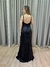 Vestido de festa longo alça, com decote em V - Preto na internet