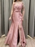 Vestido de festa longo tomara que caia, com decote em V e fenda - Rose na internet