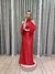 Vestido de festa longo gola alta, fenda atrás - Vermelho na internet