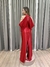 Vestido de festa longo gola alta, fenda atrás - Vermelho - Muzza | Vestidos de Festa para Madrinhas, Formandas e Convidadas