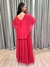 Imagem do Vestido de festa longo com manga sobreposta no busto e tecido fluido - Vermelho