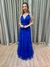 Vestido de festa longo alça, trançado nas costas - Azul Royal na internet