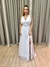 Vestido de festa longo regata, com abertura lateral, fenda e saia fluida - Branco na internet