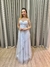 Vestido de festa longo tomara que caia com drapeado e recortes na saia - Branco na internet