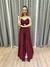 Vestido de festa longo tomara que caia, drapeado na saia e fenda - Marsala - Muzza | Vestidos de Festa para Madrinhas, Formandas e Convidadas