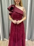 Vestido de festa longo nula manga, com babado estruturado - Marsala - Muzza | Vestidos de Festa para Madrinhas, Formandas e Convidadas