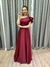 Vestido de festa longo nula manga, com babado estruturado e com bolso - Marsala - Muzza | Vestidos de Festa para Madrinhas, Formandas e Convidadas