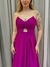 Imagem do Vestido de festa longo tomara que caia, drapeado na saia e fenda - Fucsia