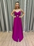 Vestido de festa longo tomara que caia, drapeado na saia e fenda - Fucsia - Muzza | Vestidos de Festa para Madrinhas, Formandas e Convidadas