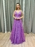 Vestido de festa longo alça, decote em V - Lavanda - comprar online