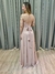 Vestido de festa longo alça, drapeado no busto, saia fluida e fenda - Rose na internet