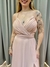 Imagem do Vestido de festa longo alça, drapeado no busto, saia fluida e fenda - Rose