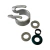 KIT REPARO BICO INJETOR DEFENDER DISCOVERY SPORT EVOQUE VELAR 2.0 AJ200 INGENIUM GASOLINA LR105428 T2H33724 H4P39U509AA - BC AUTO PARTS