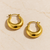 Aretes hoops media luna - comprar en línea