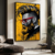Imagem do Quadro Barbearia Modelo Black Yellow
