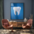 Quadro Dente Branco Fundo Azul Dentista na internet