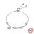 Pulseira de Prata 925 com Flocos de Neve e Zircão