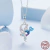 Colar de Sereia em Prata 925 com Zircão Azul