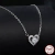 Colar de Prata 925 com Pingente Coração Moissanite