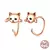 Brinco Ear Cuffs - Gatinho em Prata 925 com Pedra de Zircão - comprar online