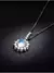 Colar Prata 925 com Pedra da Lua Azul e Detalhes em Zircão