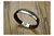 Pulseira em Couro Genuíno Masculino com Detalhes em Aço Inoxidável