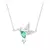 Colar Beija-Flor em Prata 925 com Detalhes em Cristal Verde - comprar online