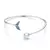 Pulseira Ajustável em Prata 925 com Pérola e Detalhe de Cauda