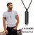 Colar Micro Elo - Masculino em Aço Inoxidável com Pingente Vertical com Letras Inicial