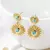 Brinco Dangle - em Aço Inoxidável com Pedra Natural - Elvora Moda