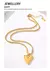 Colar Micro Elos- em Aço Inoxidável com Coração Dourado - Elvora Moda