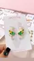Aretes Gatito Blanco Floral - Kiut Jewelry