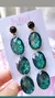 Aretes Verdes Eslabones - comprar en línea
