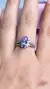 Anillo Zirconia Lila Plata Ley 925 en internet